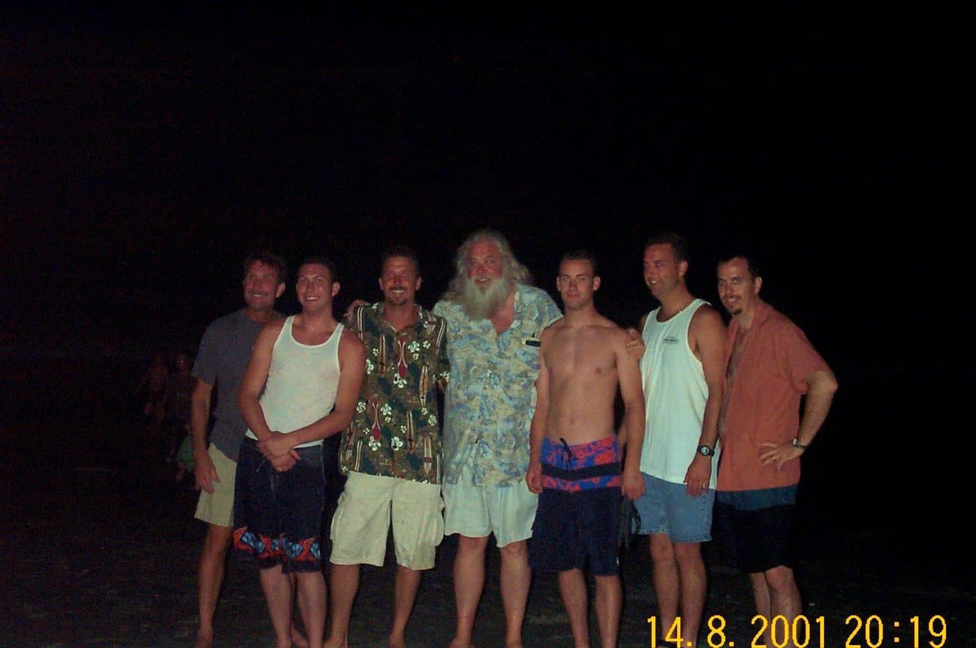 August 2001. Beach trip with the guys. The gray had not yet arrived. The smile had always been there.