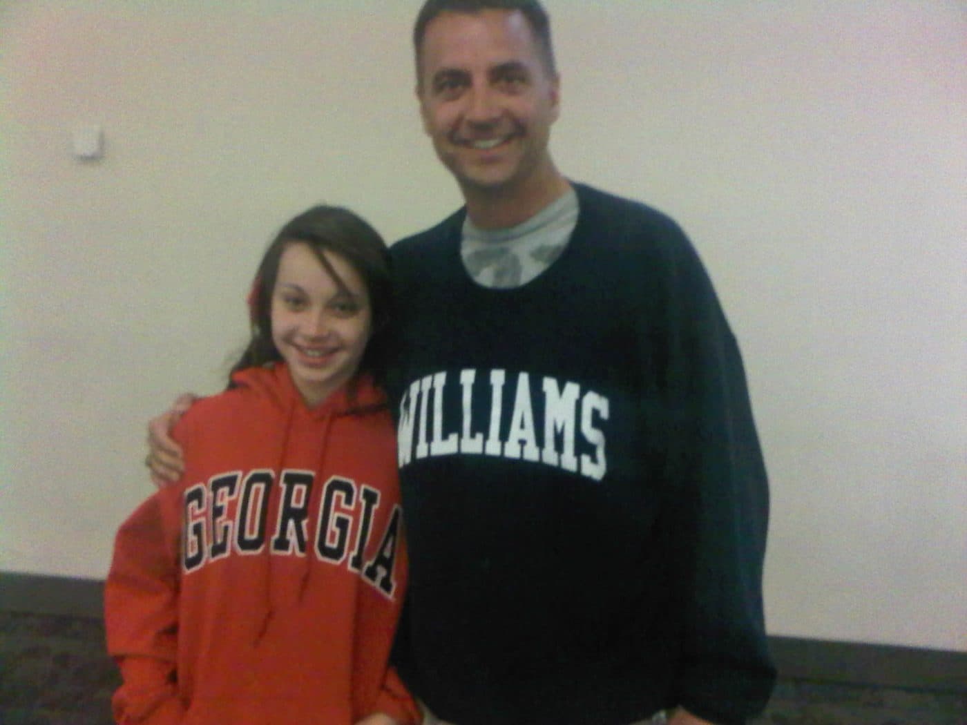 Matching Williams/Georgia sweatshirts. This was Georgia's idea. He was completely, one hundred percent, absolutely thrilled about it.